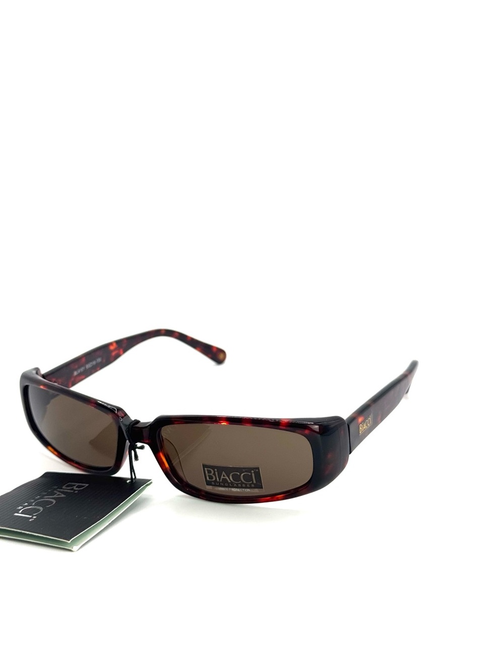 NWTBL4101 Biacci Italian Acetate dark Tortoise Sunglasses